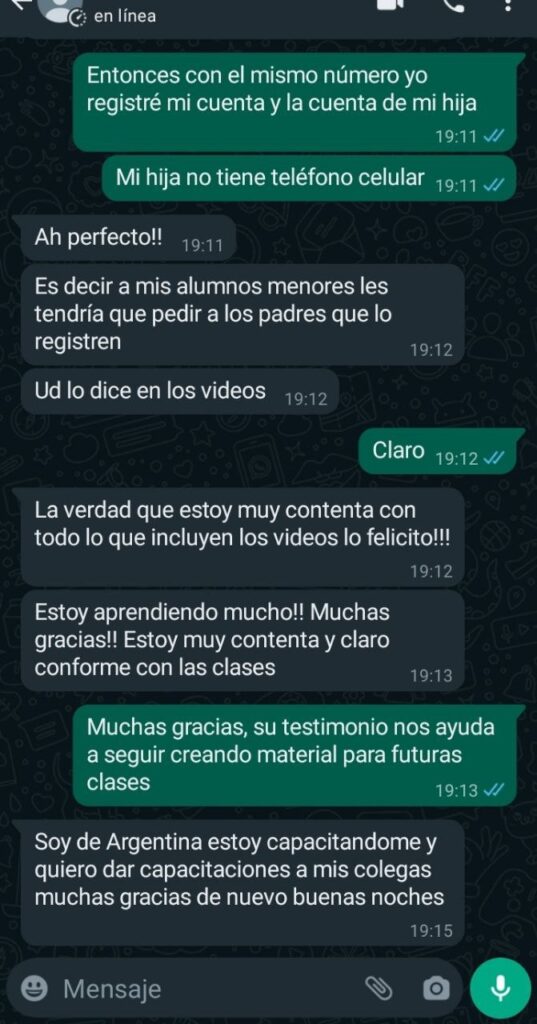 Testimonio Whatsapp 2